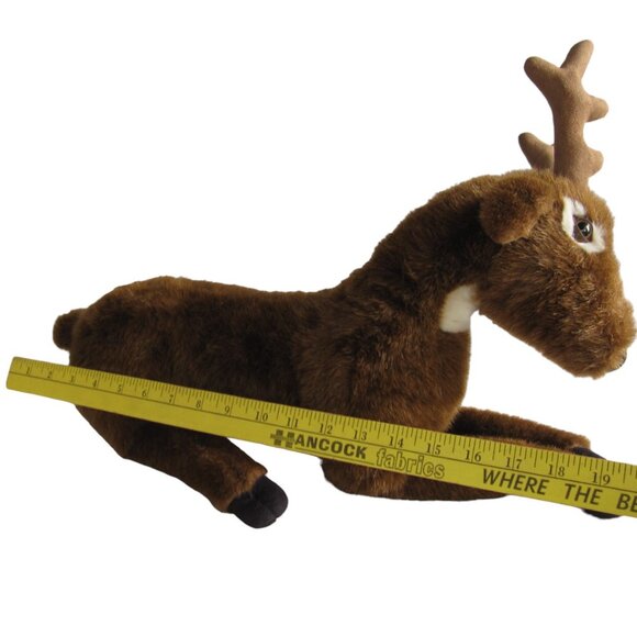 Ditz Designs Plush Deer Christmas Reindeer Brown Stuffed Animal Big 19" - Picture 5 of 5